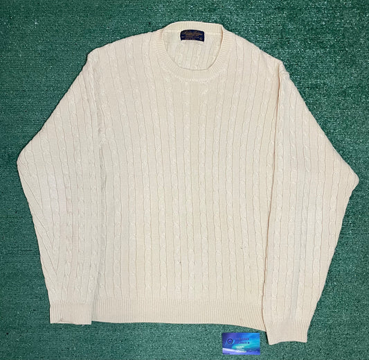 Vintage 1990s Brooks Brothers Cable knit crewneck