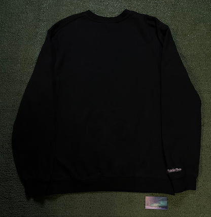 Seattle Seahawks black and green helmet crewneck