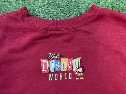 Vintage 1990s Walt Disney World maroon crewneck