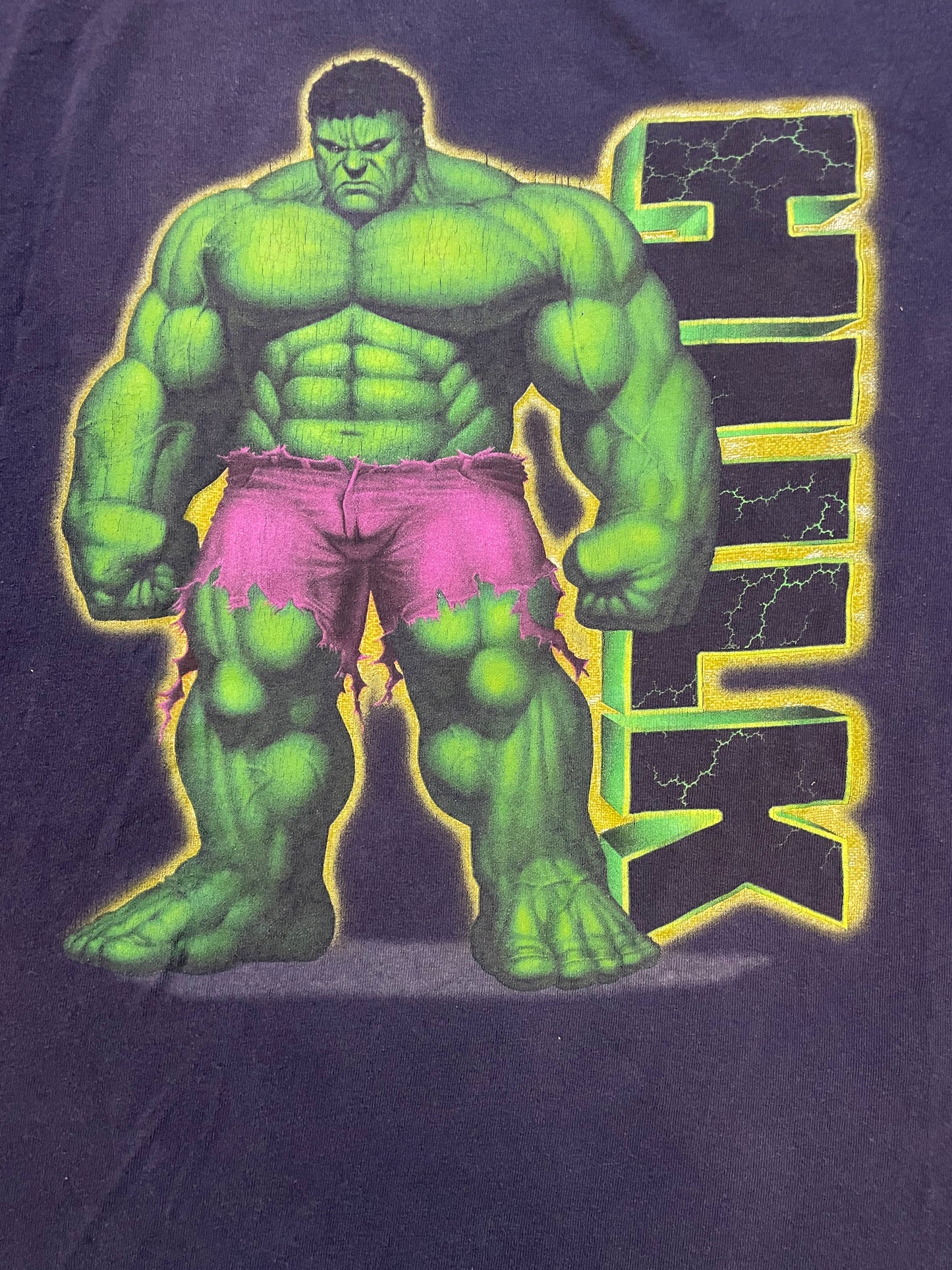 Vintage 2000s Hulk marvel comic movie promo tee