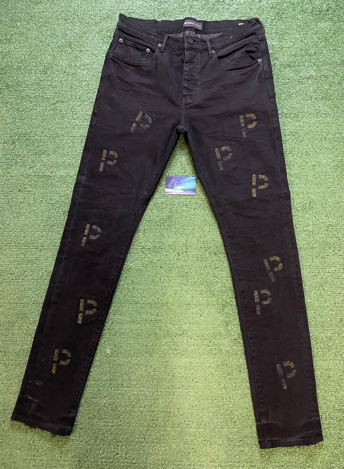 Purple brand punch p black denim jeans