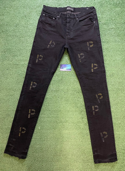 Purple brand punch p black denim jeans