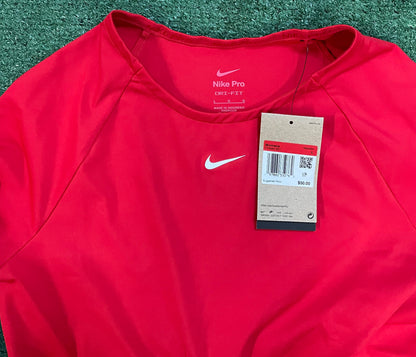 Nike Pro cropped red longsleeve