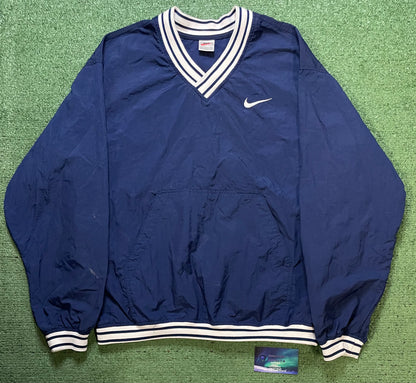 Vintage 1990s Nike blue & white pullover crewneck