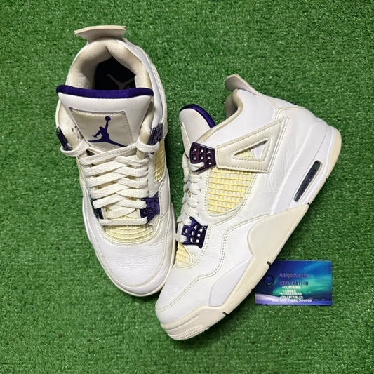 Jordan 4 Purple Metallic 8 Men “Preowned”