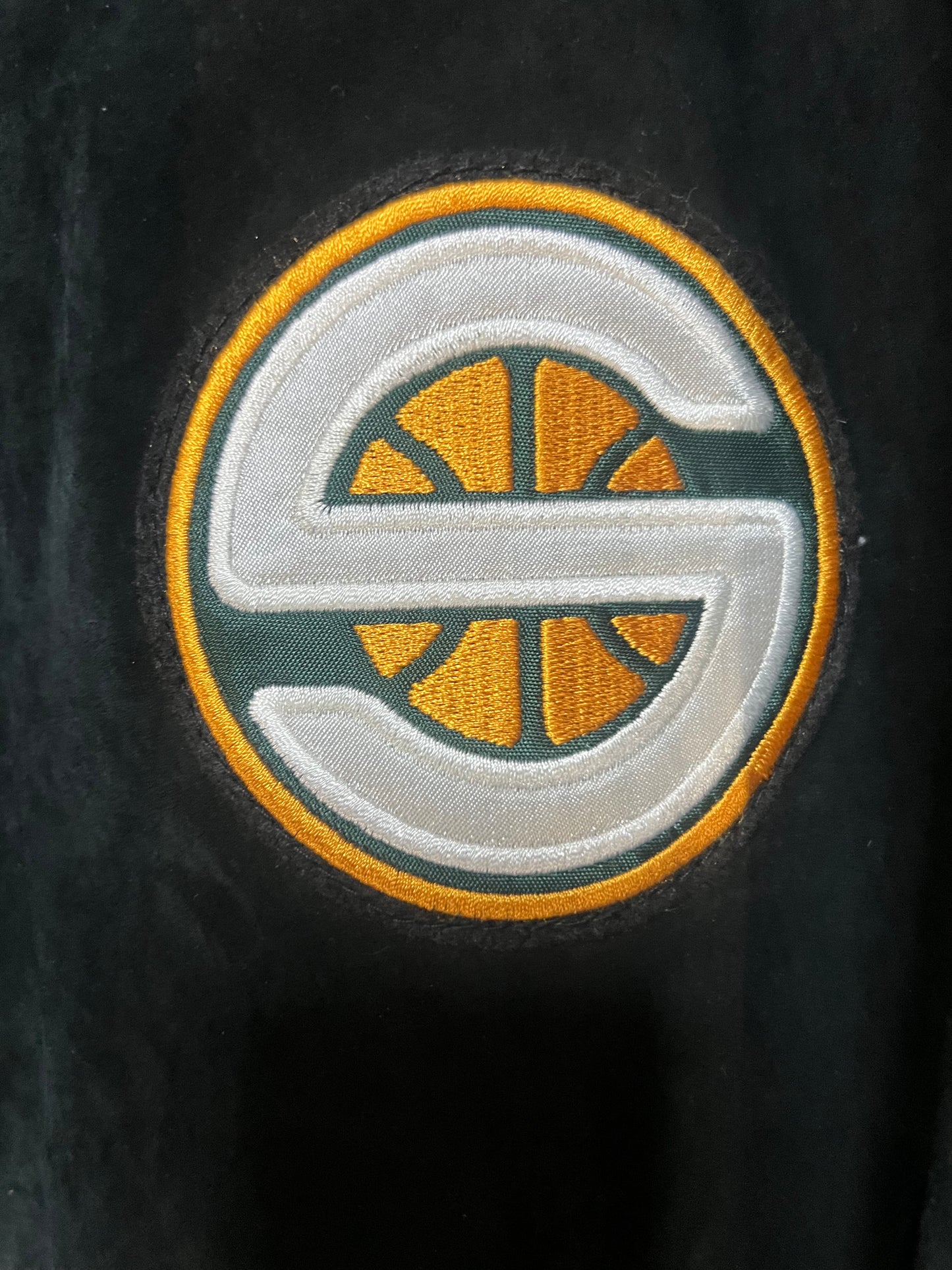 Vintage 1990s Seattle Sonics Suede embroidered jacket