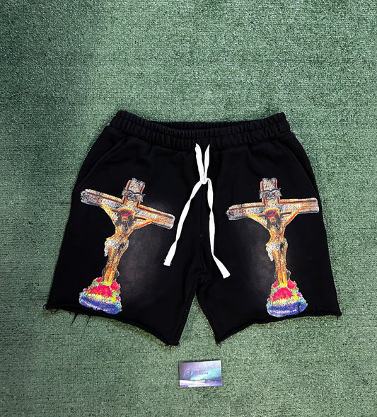Black cross shorts
