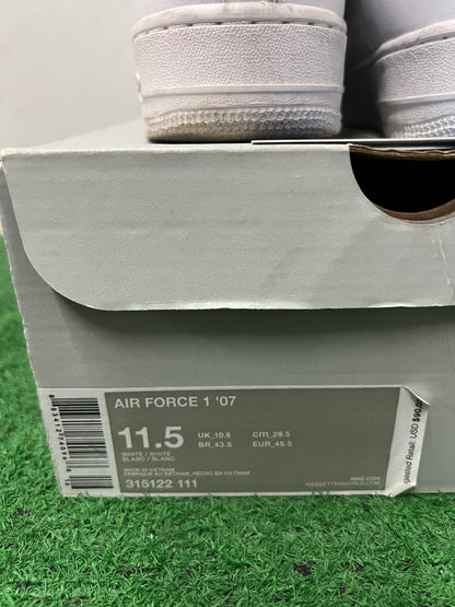 Nike Air Force 1 low ‘07 triple white size 11.5men/13women