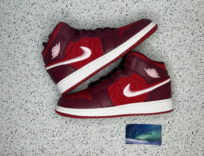 Jordan 1 Mid Red Quilt