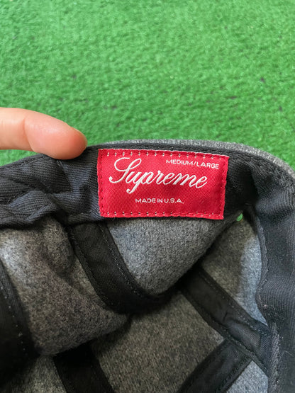 Supreme grey box logo hat