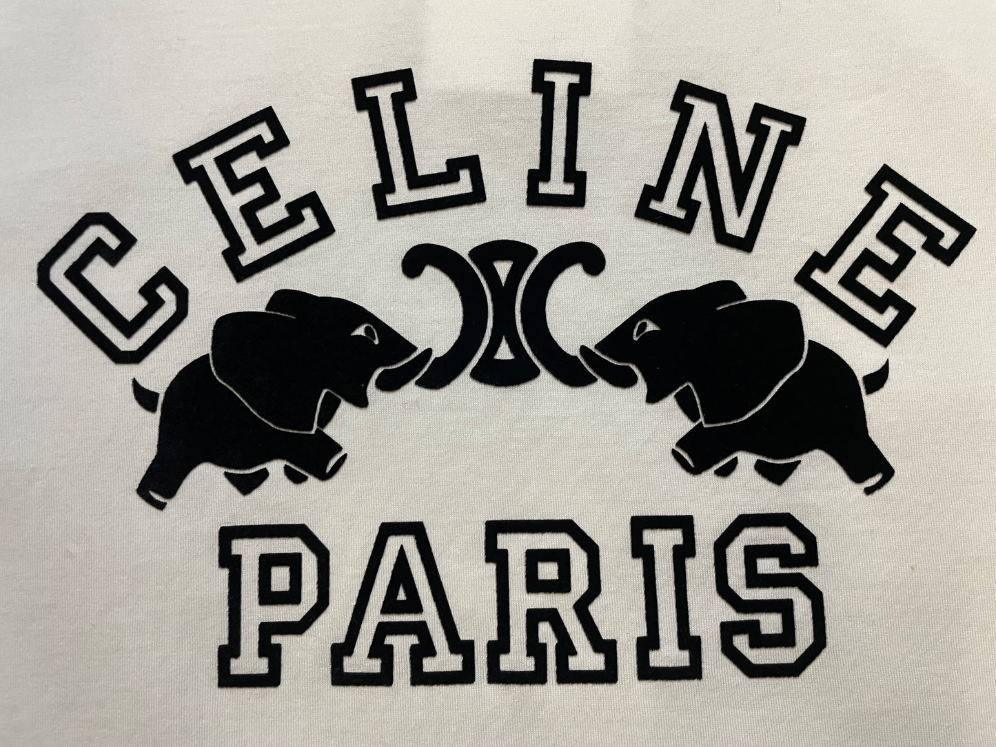Celine flocked elephant tee