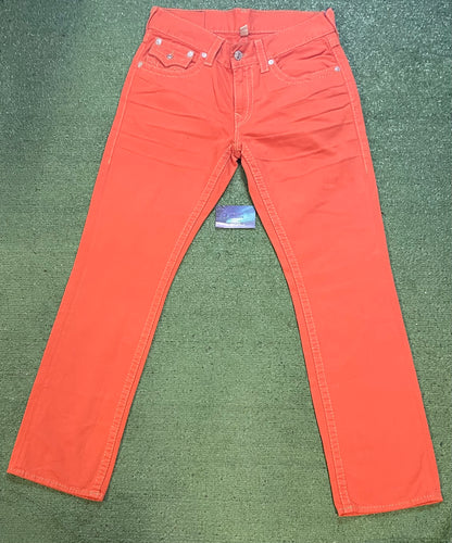 True Religion Orange straight  jeans