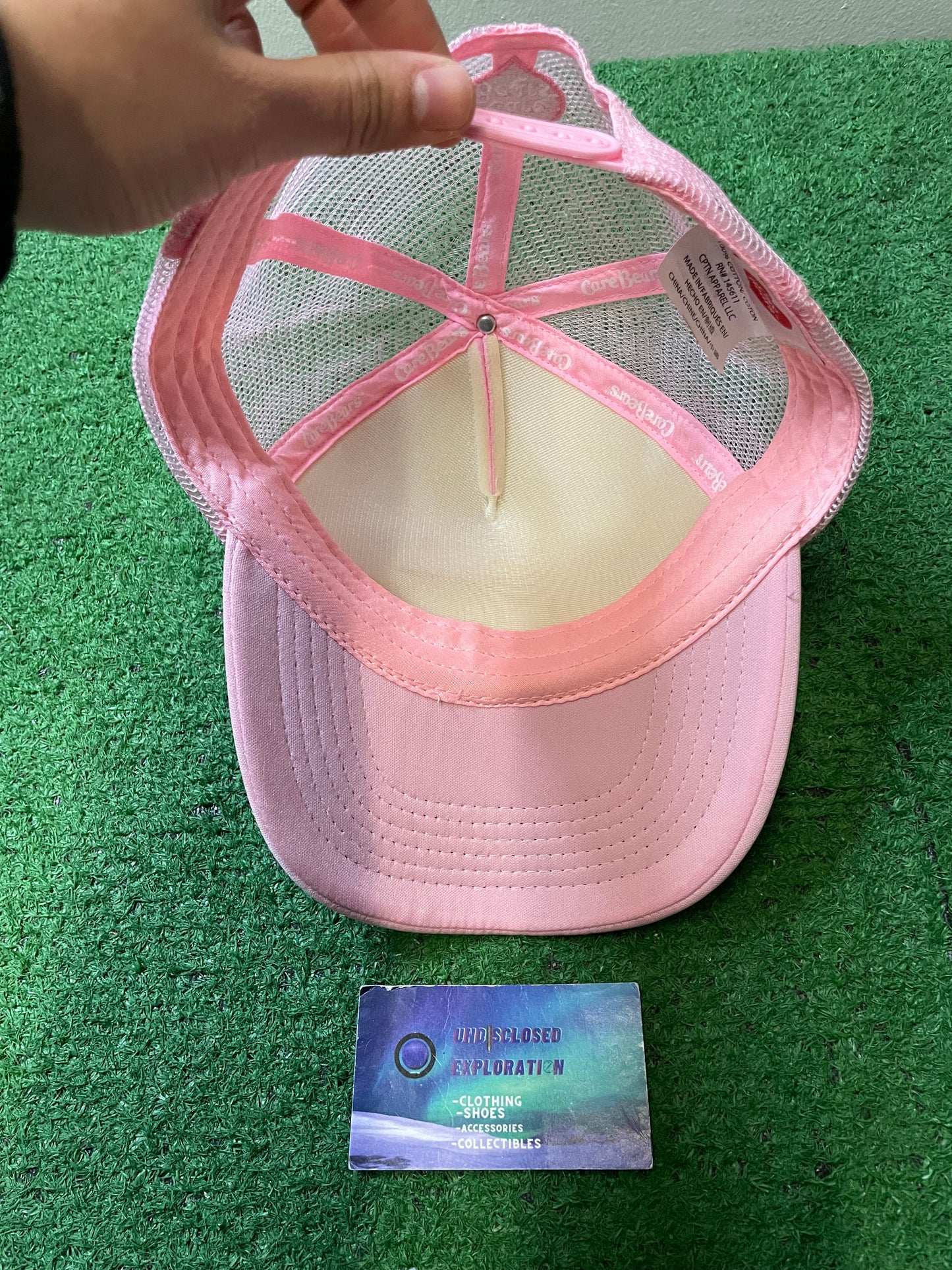 Vintage Care Bears let’s take a trip pink hat