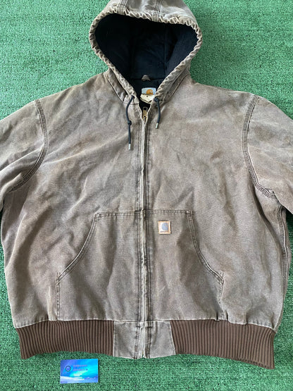 Vintage Carhartt Brown hooded Jacket