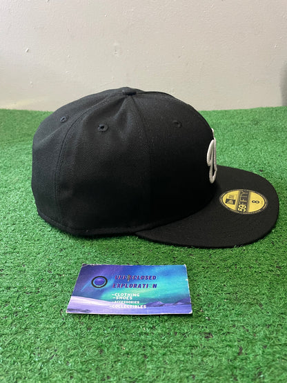 Washington nationals black white new era fitted hat