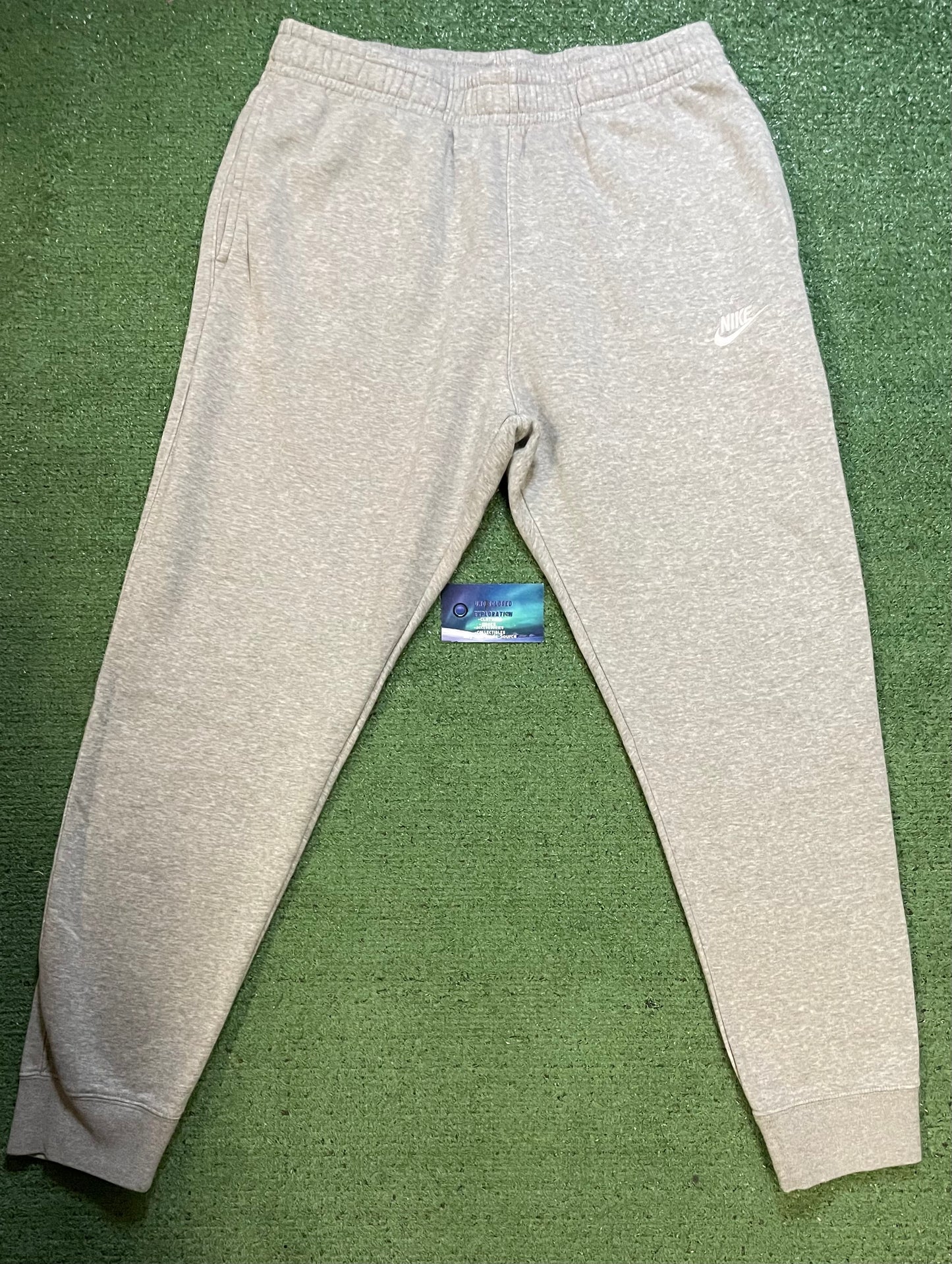 Nike grey embroidered sweatpants