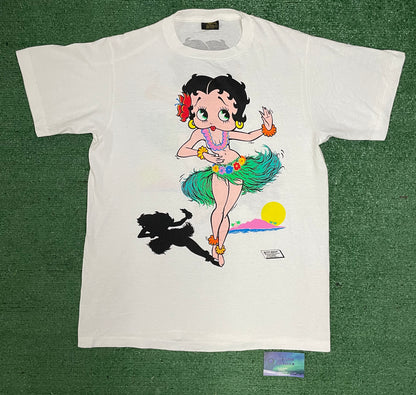 Vintage 1980s betty boop hula girl tee