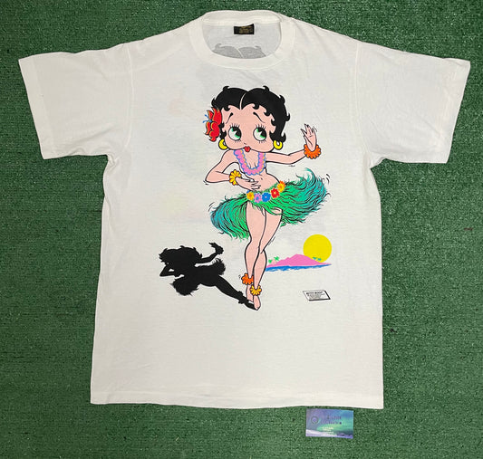 Vintage 1980s betty boop hula girl tee