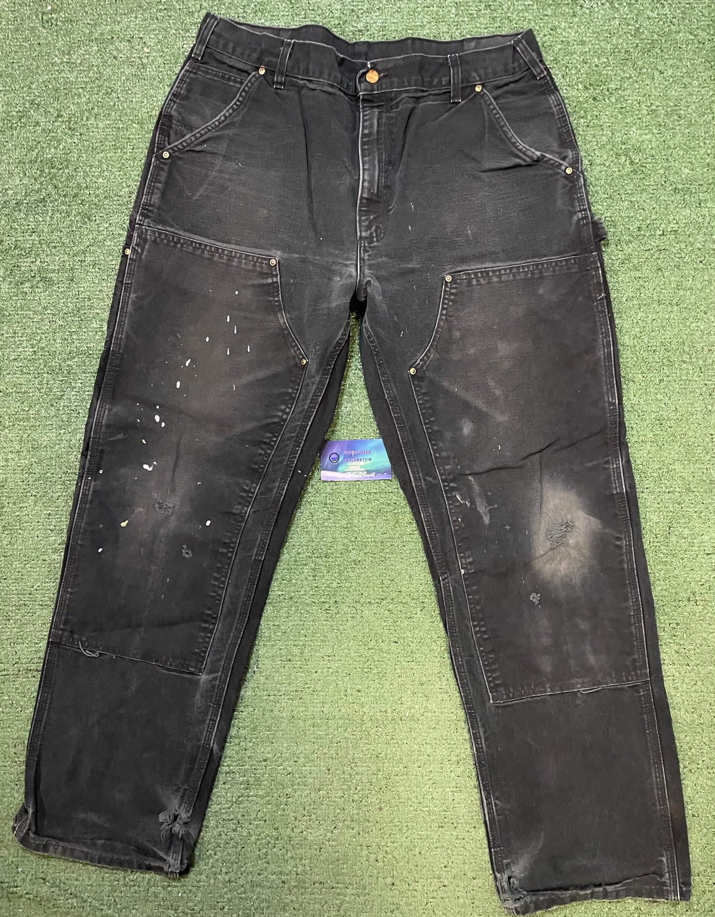 Vintage 2000s Carhartt black double knees pants