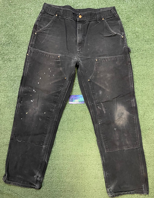 Vintage 2000s Carhartt black double knees pants