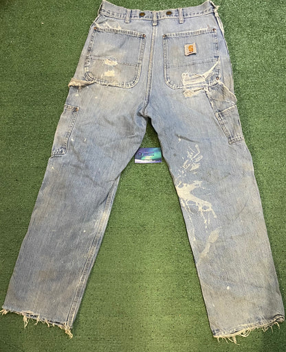 Vintage 1990s Carhartt double denim knees