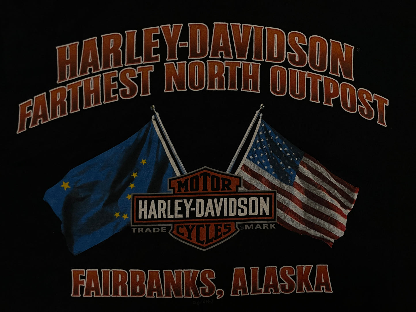 Harley Davidson farthest north outpost Alaska tee
