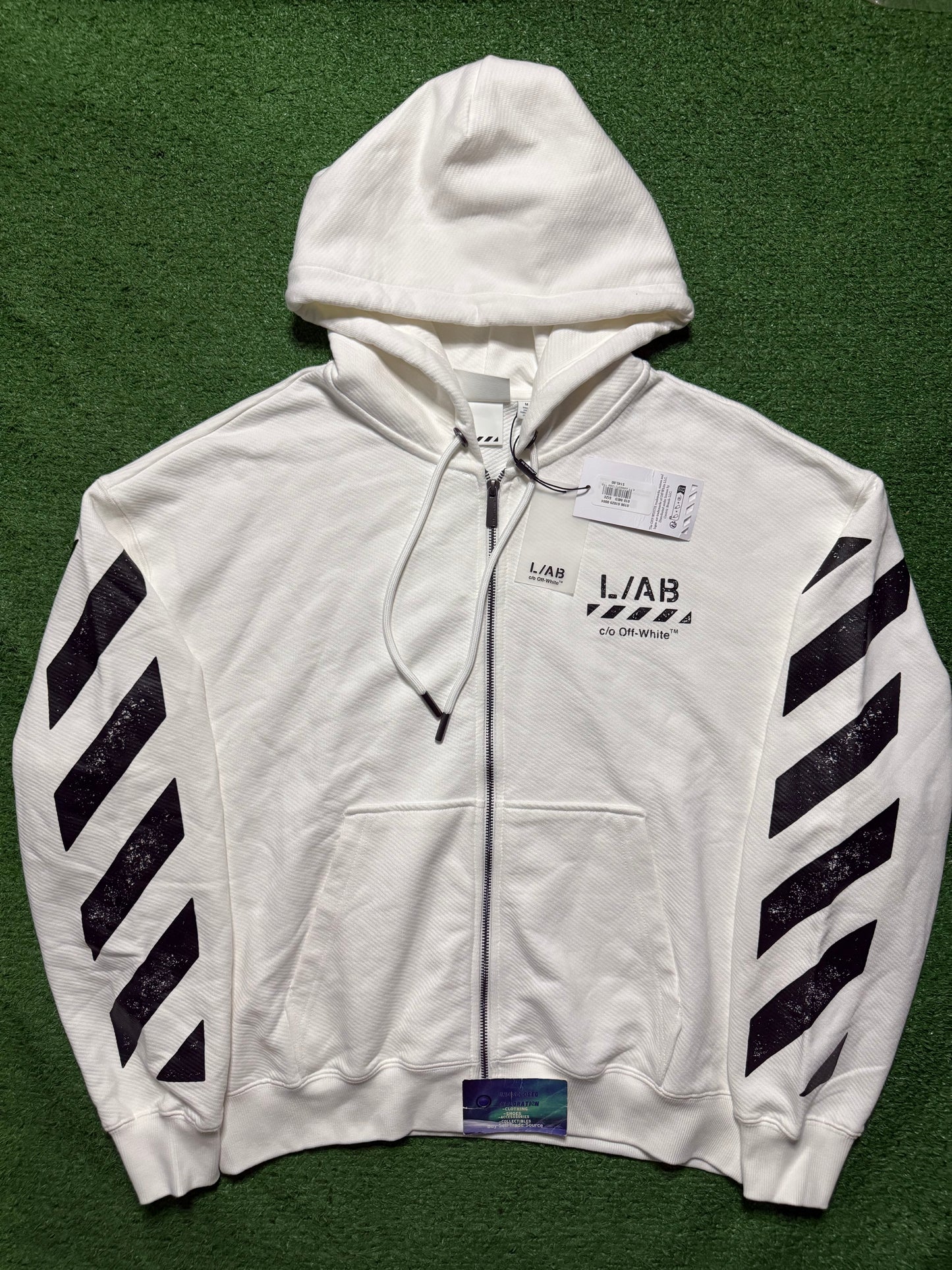 Off-White L/AB Zip Up Hoodie