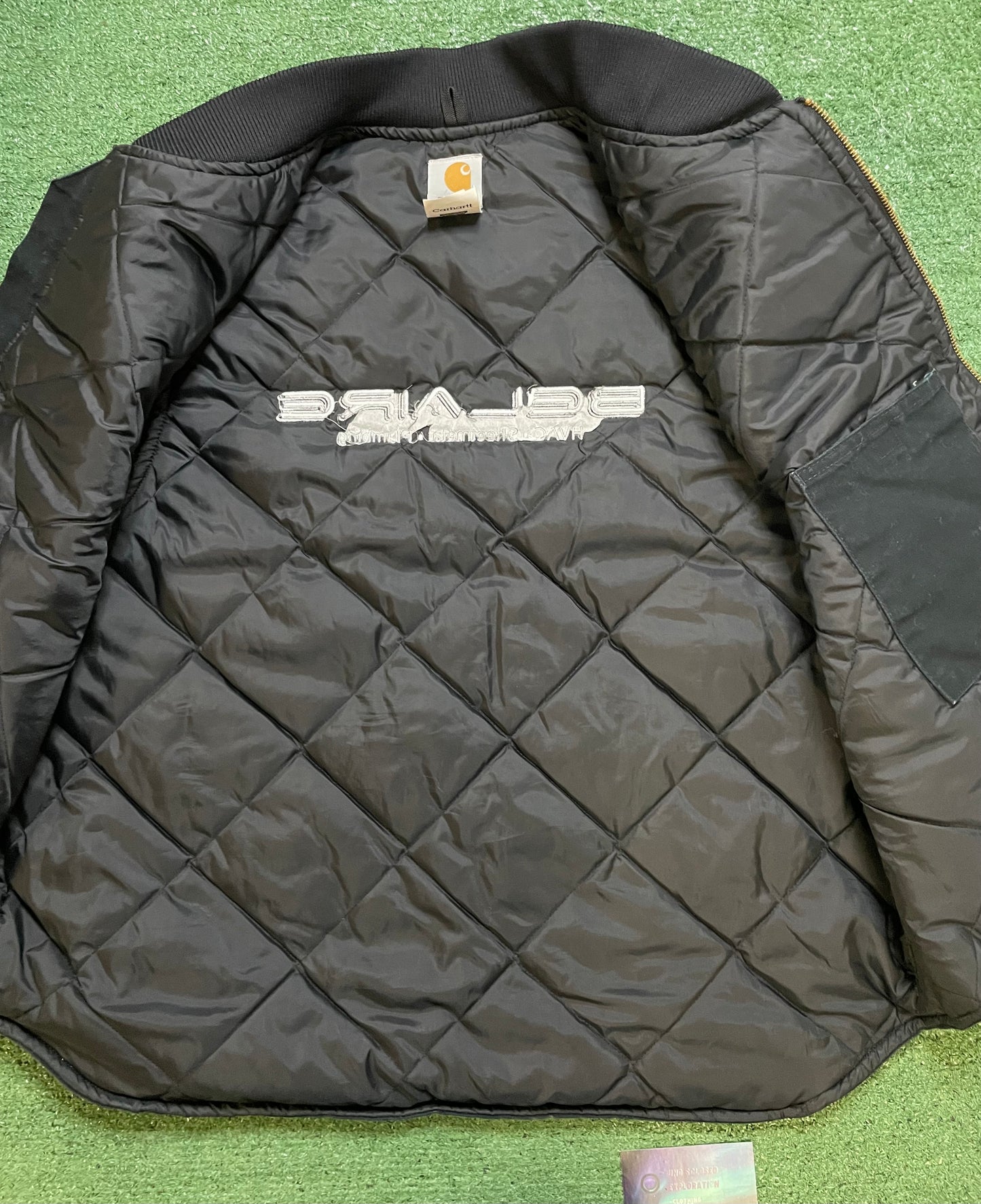 Vintage 2000s Carhartt black embroidered vest