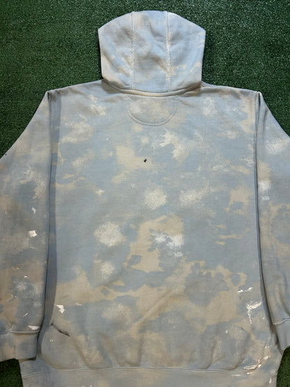 Carhartt blue paint splatter hoodie