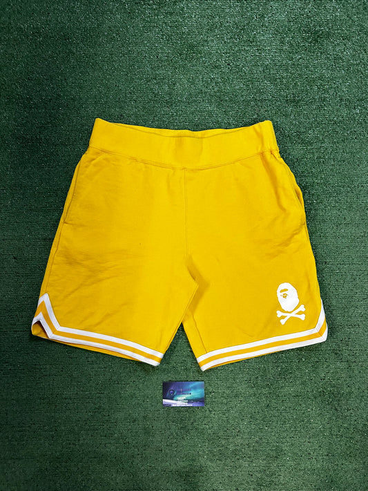 Bape yellow pirate shorts