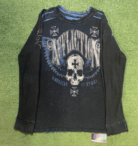 Vintage Affliction black and blue longsleeve