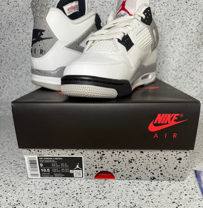 Jordan 4 White Cement 9 Men/10.5 Women “Preowned”