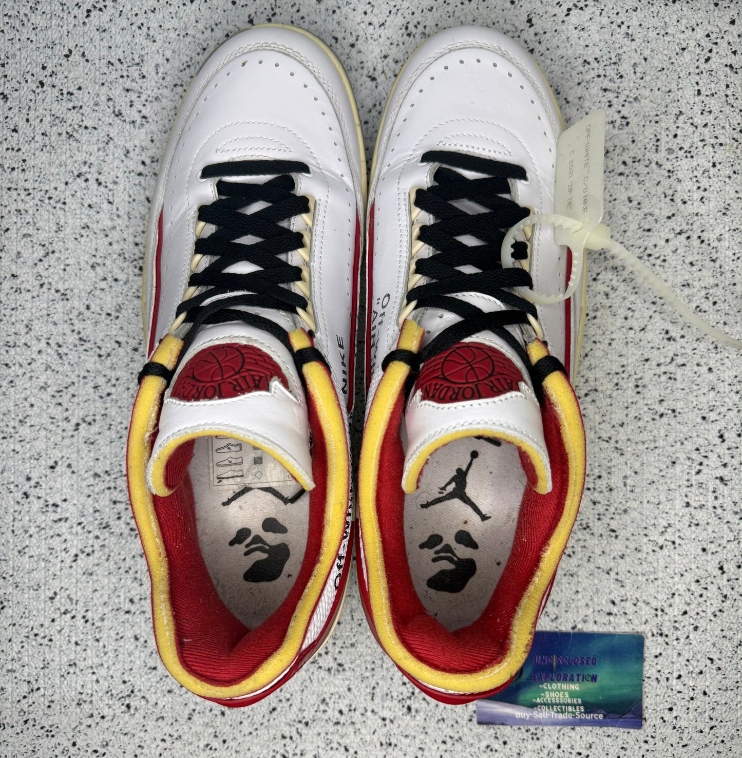 Jordan 2 Off White Chicago Varsity Red 11.5 Men/13 Women “Preowned”