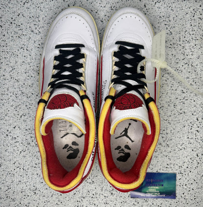 Jordan 2 Off White Chicago Varsity Red 11.5 Men/13 Women “Preowned”