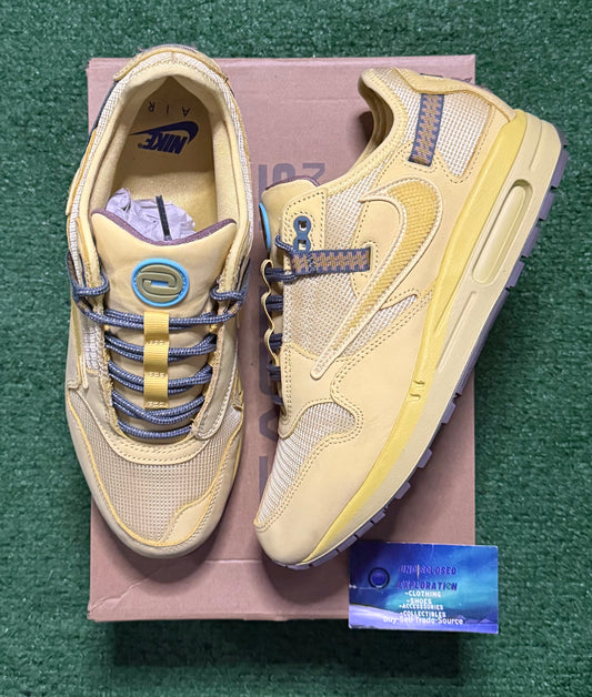 Nike Air Max 1 Travis Scott Saturn Gold 9 Men/10.5 Women “Preowned”