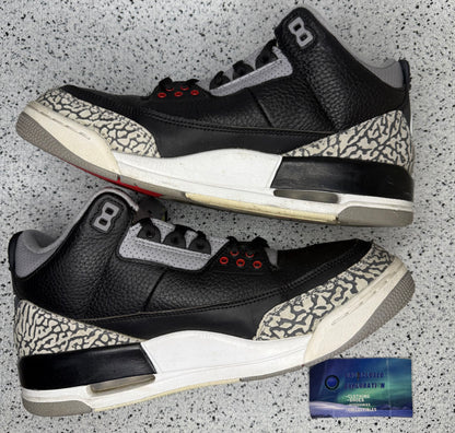 Jordan 3 Black Cement 2018 10 Men/11.5 Women “Preowned”