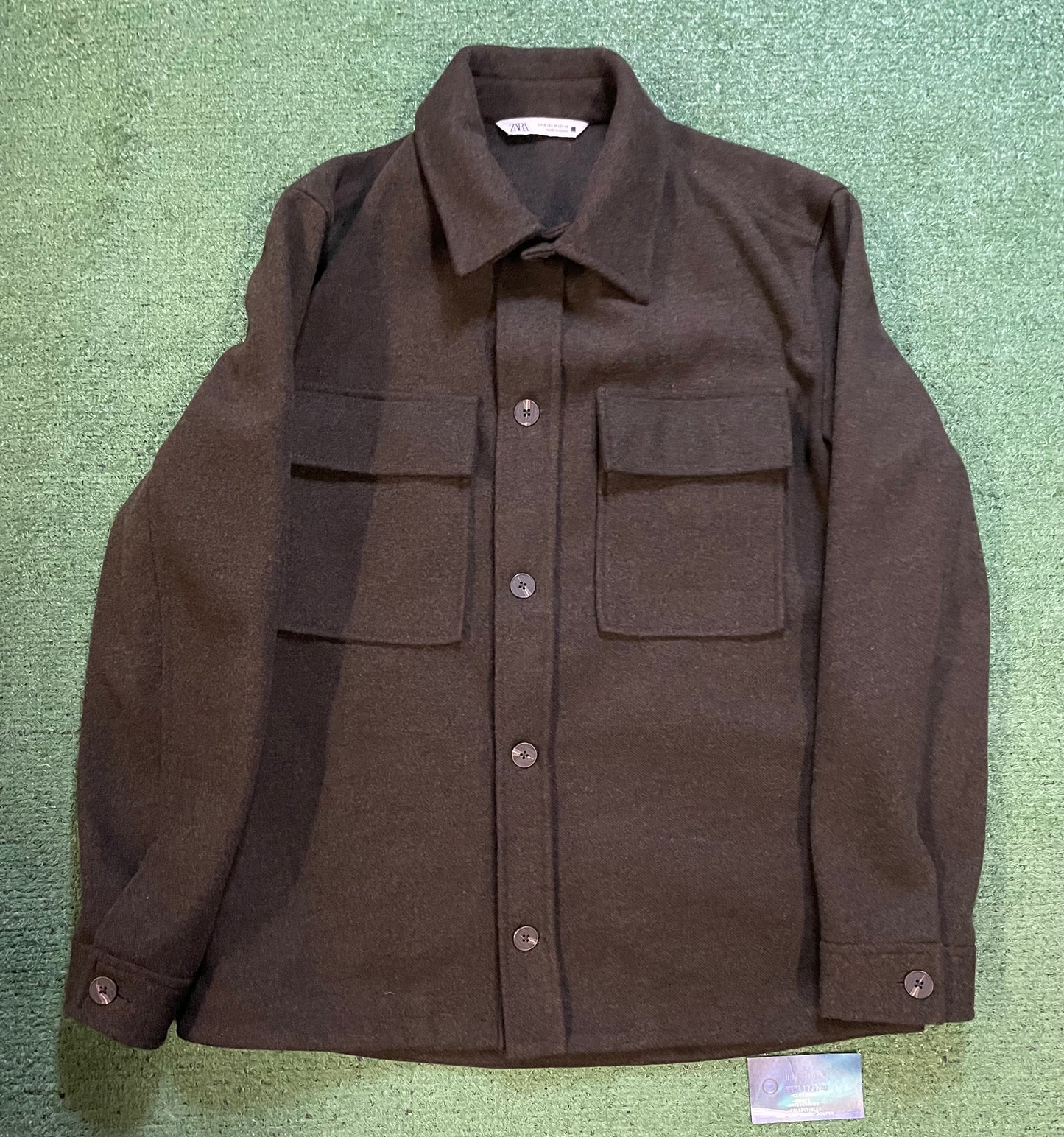 Zara dark brown button up jacket