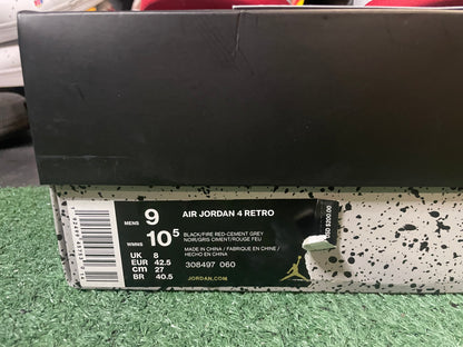 Air Jordan 4 bred 2019 size 9men/10.5women