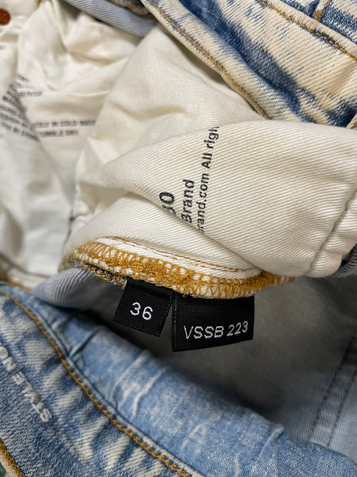 Purple Brand P005 Light Indigo Acid Bleach jeans