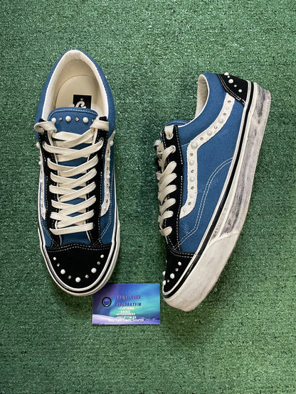 Vans old skool pearlized black & navy size 11.5men/13women