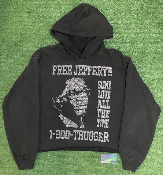 Free young thug Rhinestone hoodie