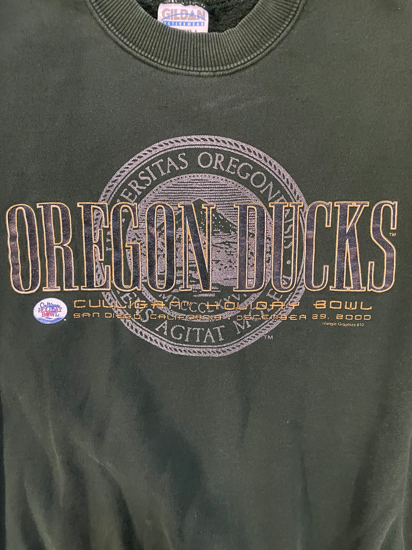 Vintage 2000s Oregon ducks cullingan holiday bowl crewneck