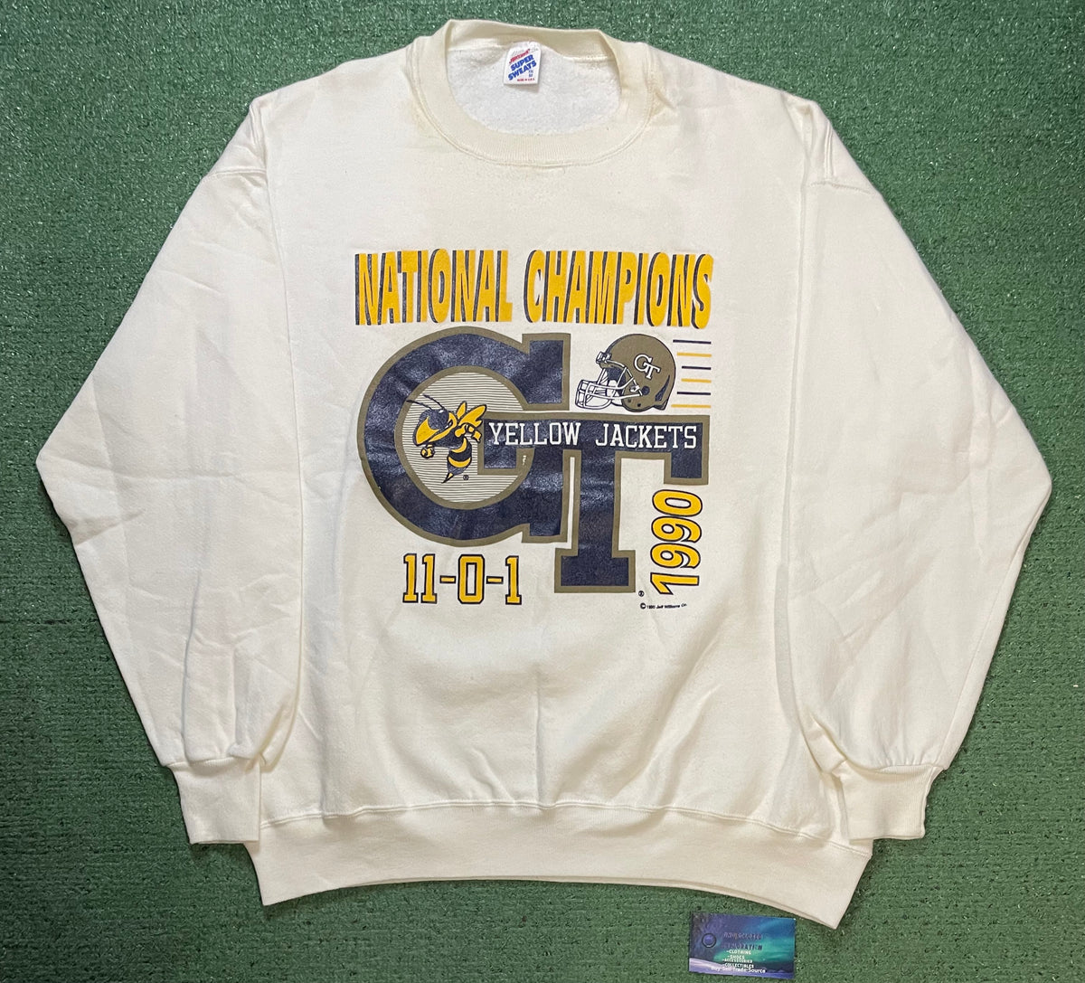Vintage 1990s National Champions Georgia tech yellow jacket crewneck
