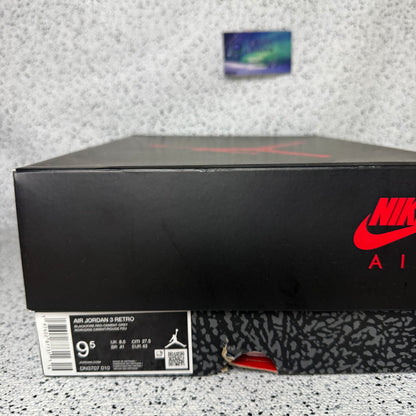 Jordan 3 Black Cement 9.5 Men “Preowned”