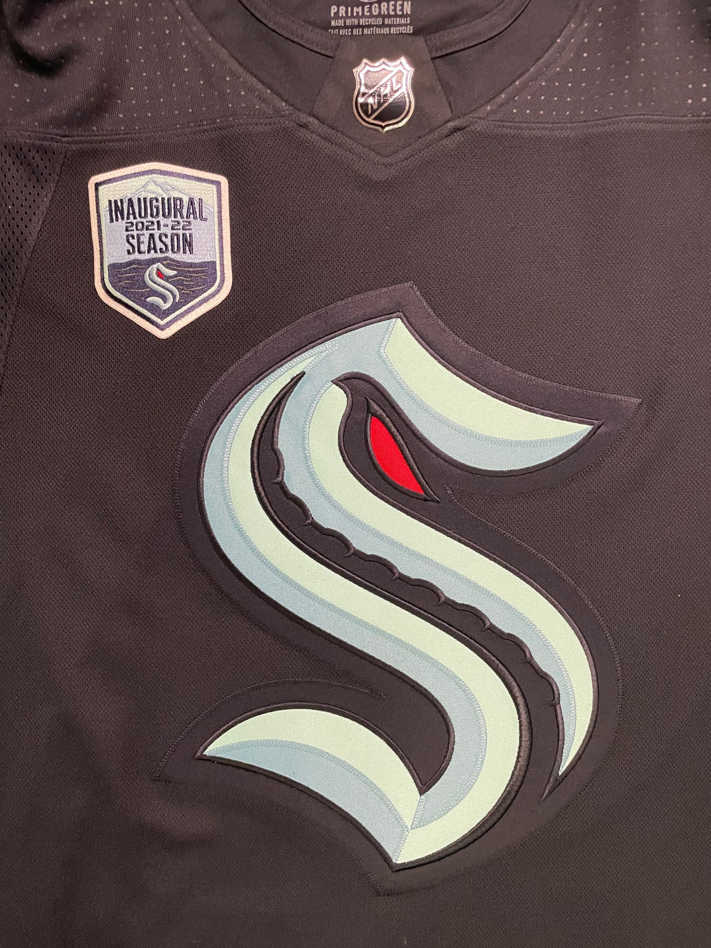 Seattle Kraken inaugural season patch hockey jersey