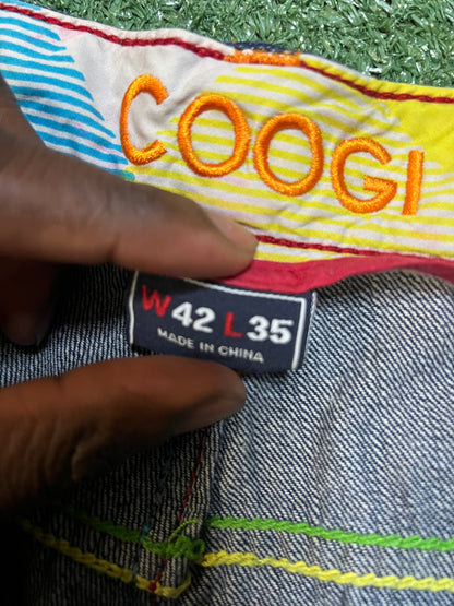 Vintage Coogi plaid pocket jeans