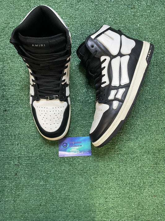 Amiri skel top high black white size 11men/12.5women(EU 44)