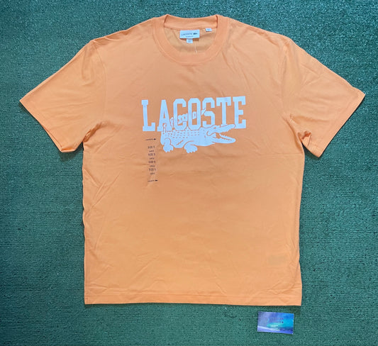 Lacoste orange croc logo tee