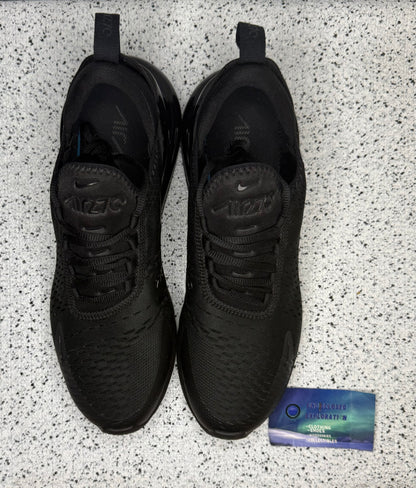 Nike Air Max 270 Triple Black 9 Men/10.5 Women “Preowned”