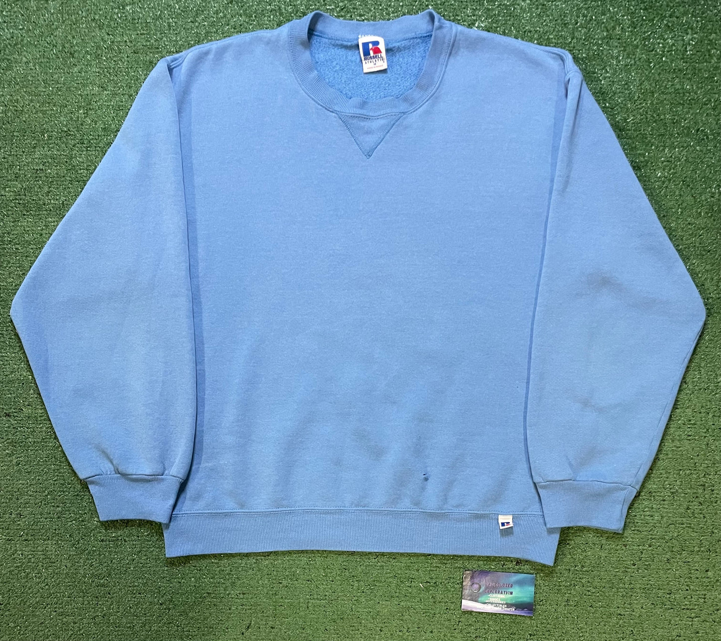 Vintage 1990s rusell light blue crewneck